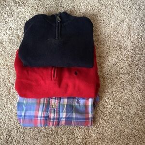 Little boy long sleeve sweaters size 5T worn lightly